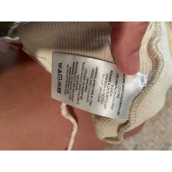 Urban outfitters cream cropped halter top size M - Picture 5 of 6